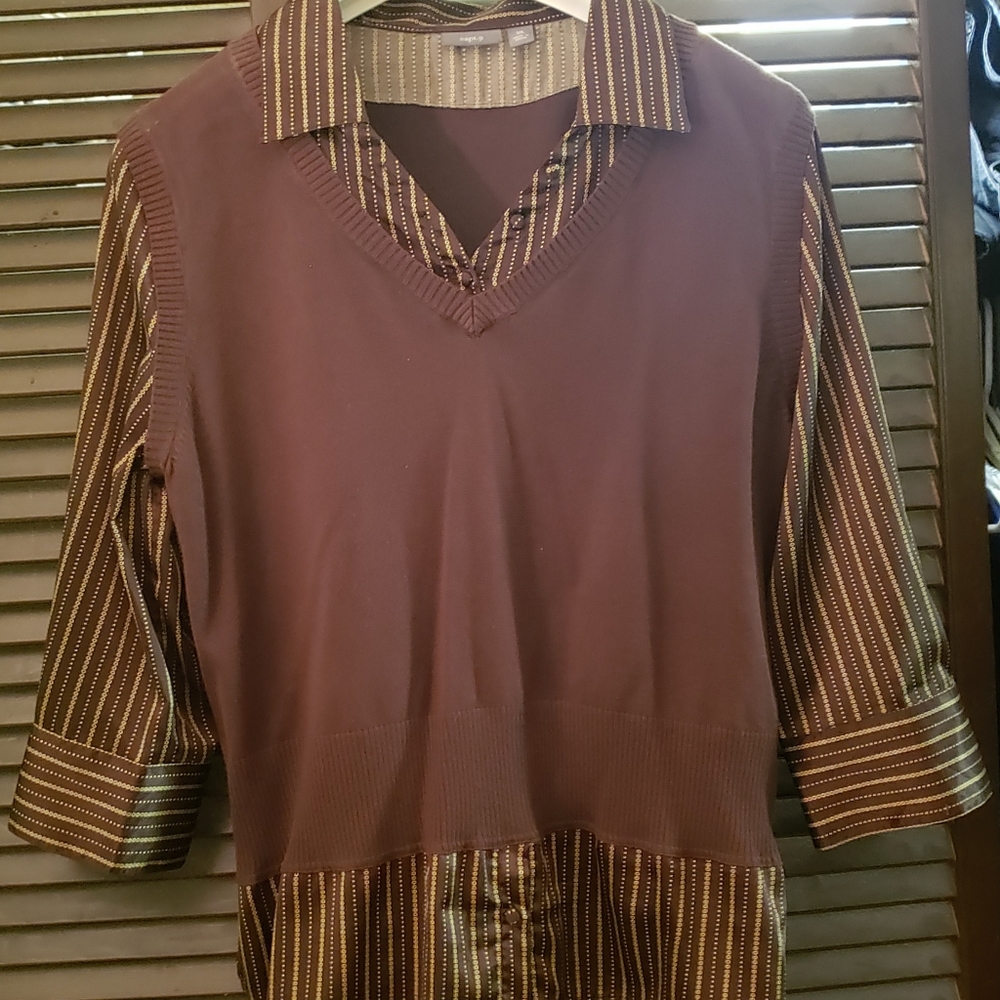 Apt.9 blouse XL brown